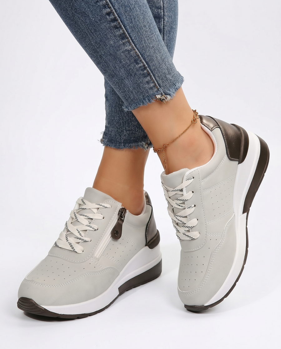 Zulu | Women's Breathable Orthopedic Sneakers | Comfortable Low-Cut Lace-Up Walking Shoes view 3