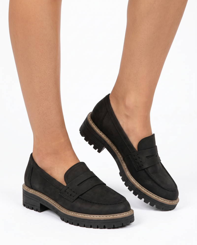 Anie | Suede Penny Loafers | Elegant Slip-On Dress Shoes for Every Occasion