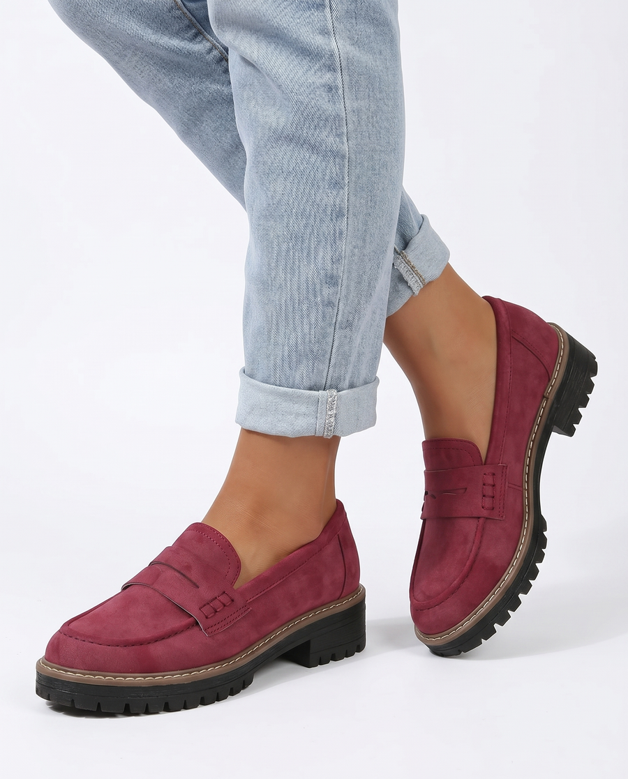 Anie | Suede Penny Loafers | Elegant Slip-On Dress Shoes for Every Occasion view 3