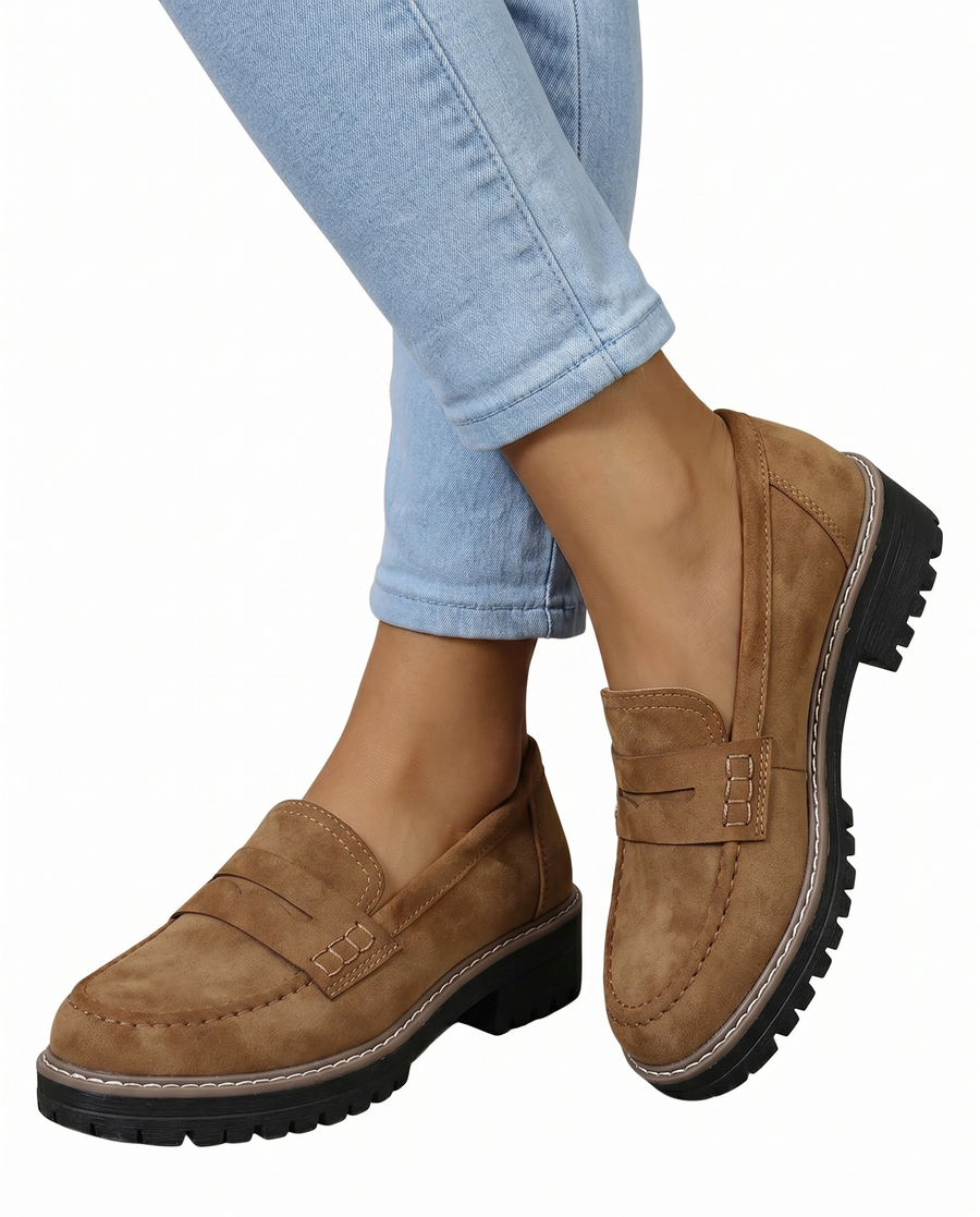 Anie | Suede Penny Loafers | Elegant Slip-On Dress Shoes for Every Occasion view 6