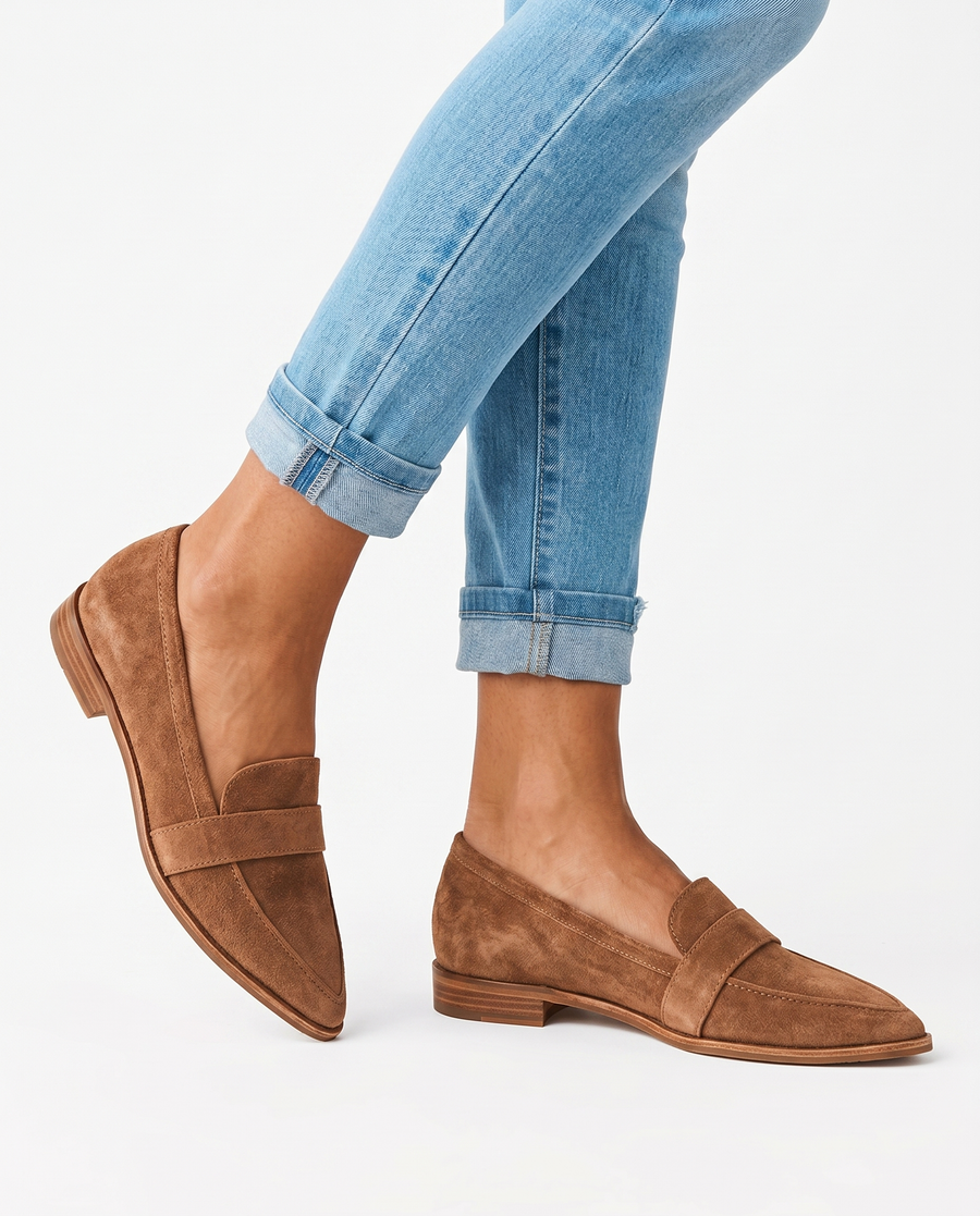 Queen | Women's Soft Suede Loafers | Comfortable Orthopedic Slip-On Shoes for Daily Wear view 1