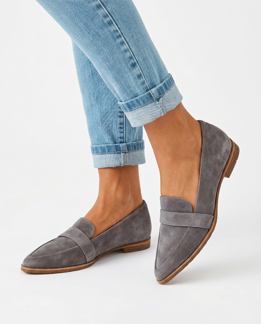 Queen | Women's Soft Suede Loafers | Comfortable Orthopedic Slip-On Shoes for Daily Wear view 2