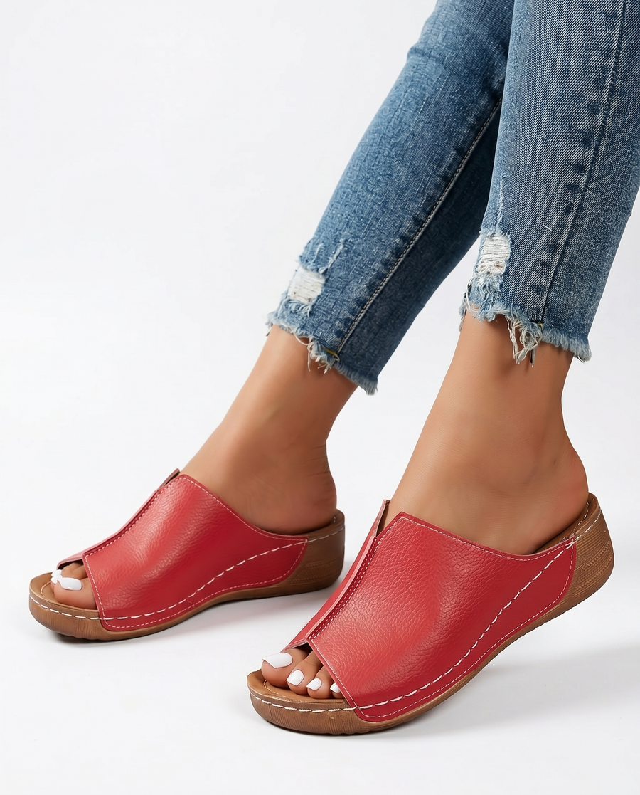Mona | Women's Synthetic Orthopedic Sandals | Stylish Comfortable Open-Toe Footwear view 3