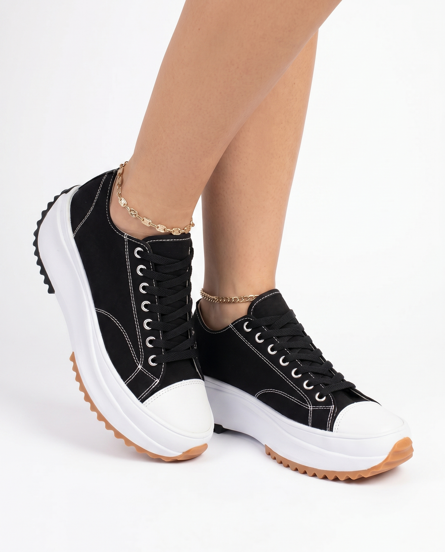 Cassia | Comfortable Canvas Sneakers view 3