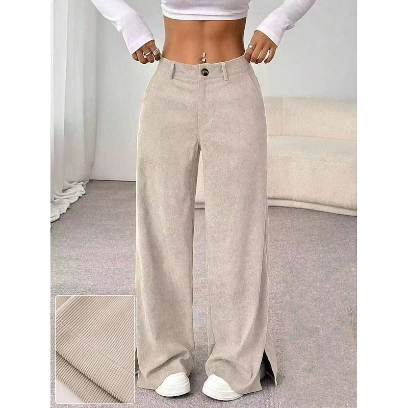 Rebecca | Women's High Waisted Wide Leg Pants – Flowy Dress Trousers