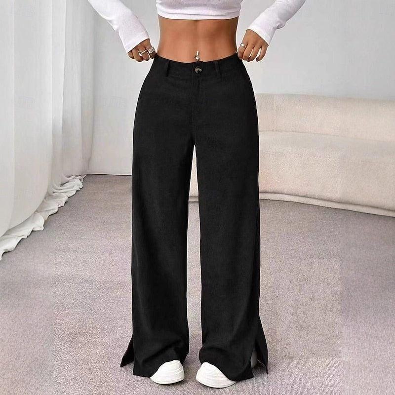Rebecca | Women's High Waisted Wide Leg Pants – Flowy Dress Trousers view 7