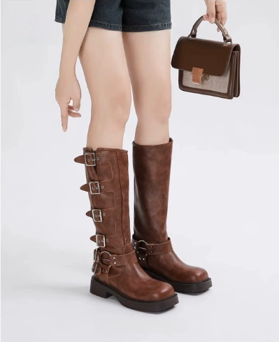 Vesper | Low Heel Buckle Strap Women's Boots view 2