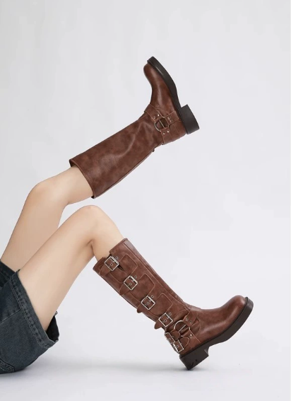 Vesper | Low Heel Buckle Strap Women's Boots view 3