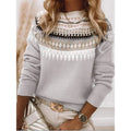 Coralie | Women's Patterned Knit Sweater – Heritage Style Winter Pullover