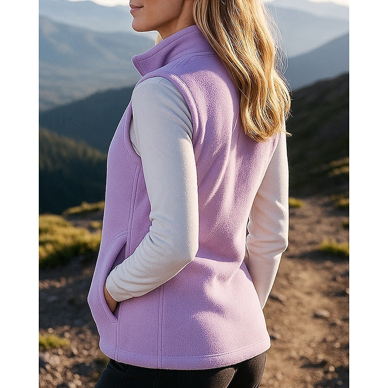 Gillian | Women's Cozy Zip Up Vest – Soft Warm Winter Vest view 2