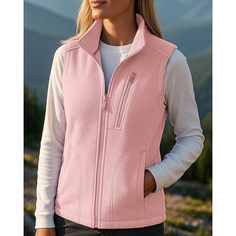 Gillian | Women's Cozy Zip Up Vest – Soft Warm Winter Vest view 4