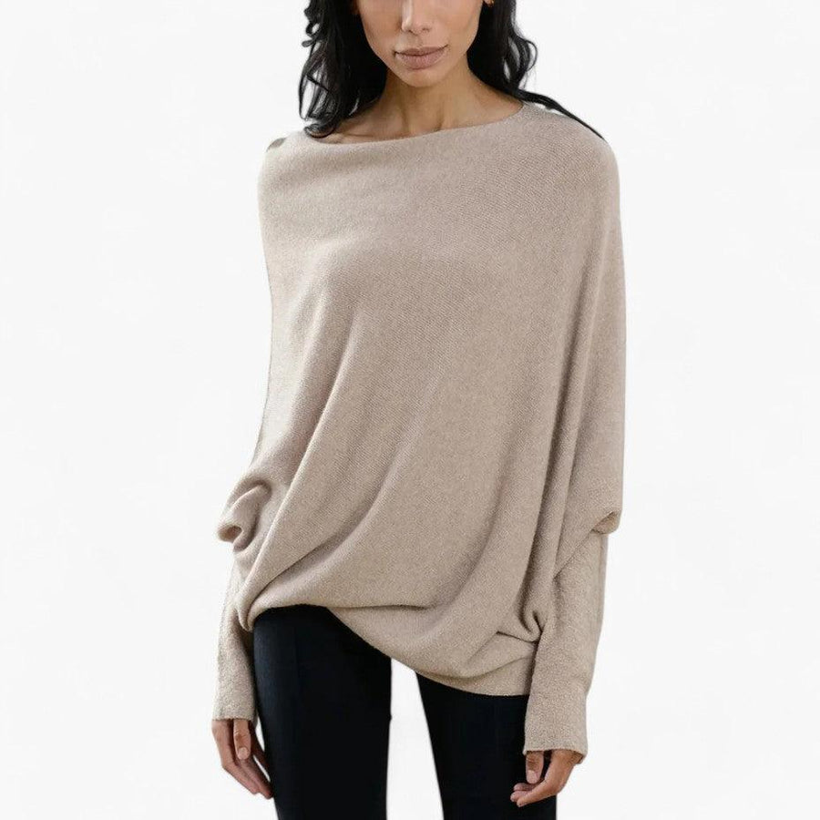 Penelope | Jumper with Off-Shoulder Neckline and Knit Texture view 3
