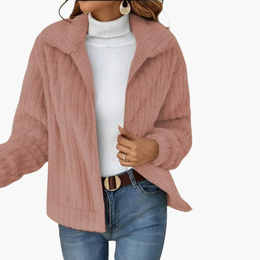 Seraphine | Longline Fleece Cardigan with Open-Front and Long Sleeves view 5