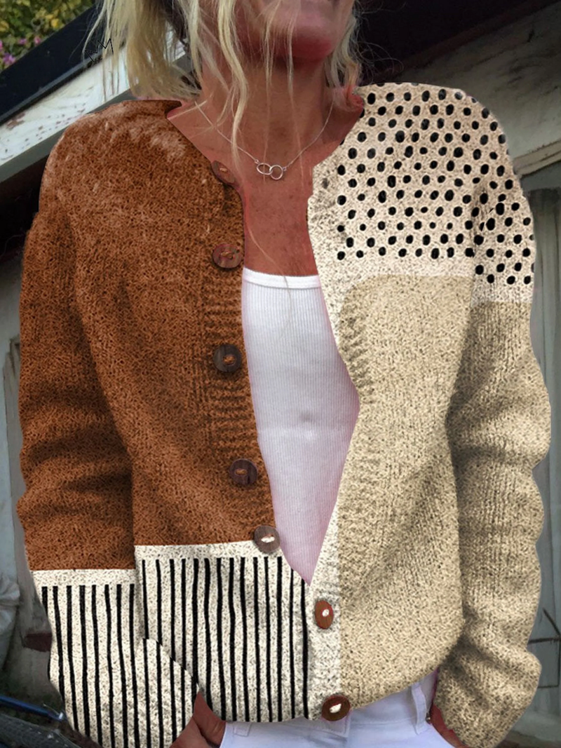 Marigold | Button-Down Polka Dot Cardigan Sweater for Women
