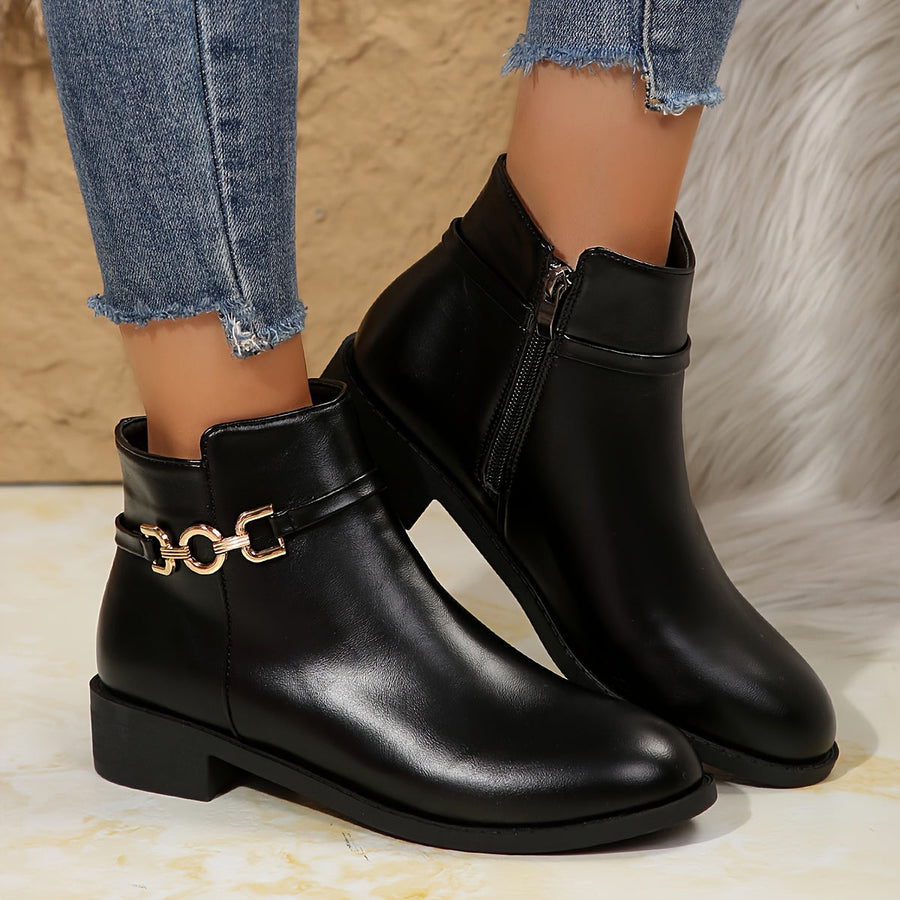 Liviana | Chelsea Ankle Boot with Gold Chain view 4