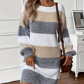 Emerald | Knit Sweater Dress Striped Mini