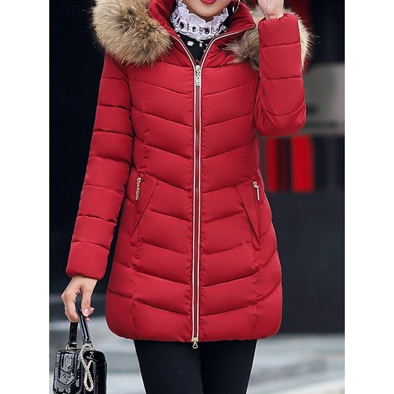 Astra | Women's Winter Parka – Hooded Quilted Puffer Jacket view 5