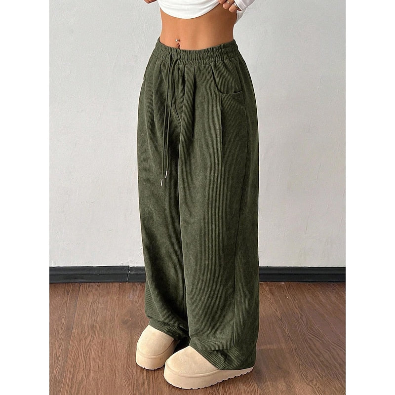 Georgina | Women's Wide Leg Pants – High Waisted Relaxed Palazzo Pants