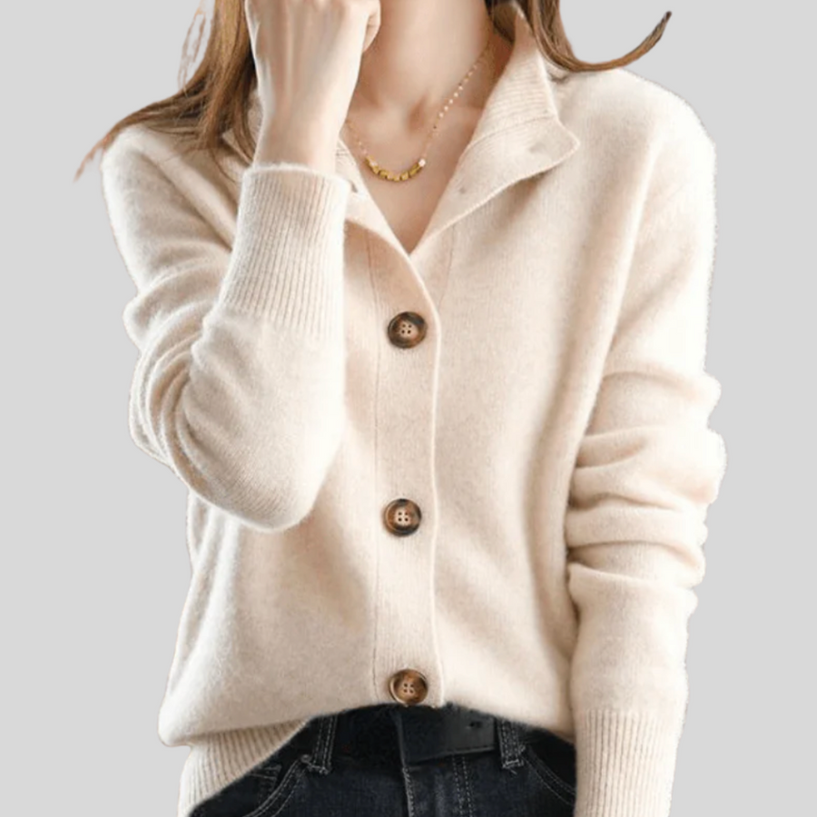 Nadia | Women's Winter Cardigan – Button-Down view 1