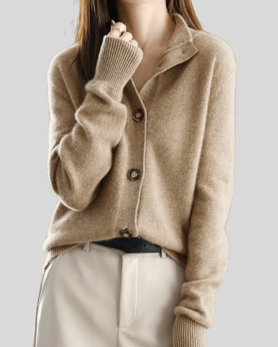 Nadia | Women's Winter Cardigan – Button-Down view 4
