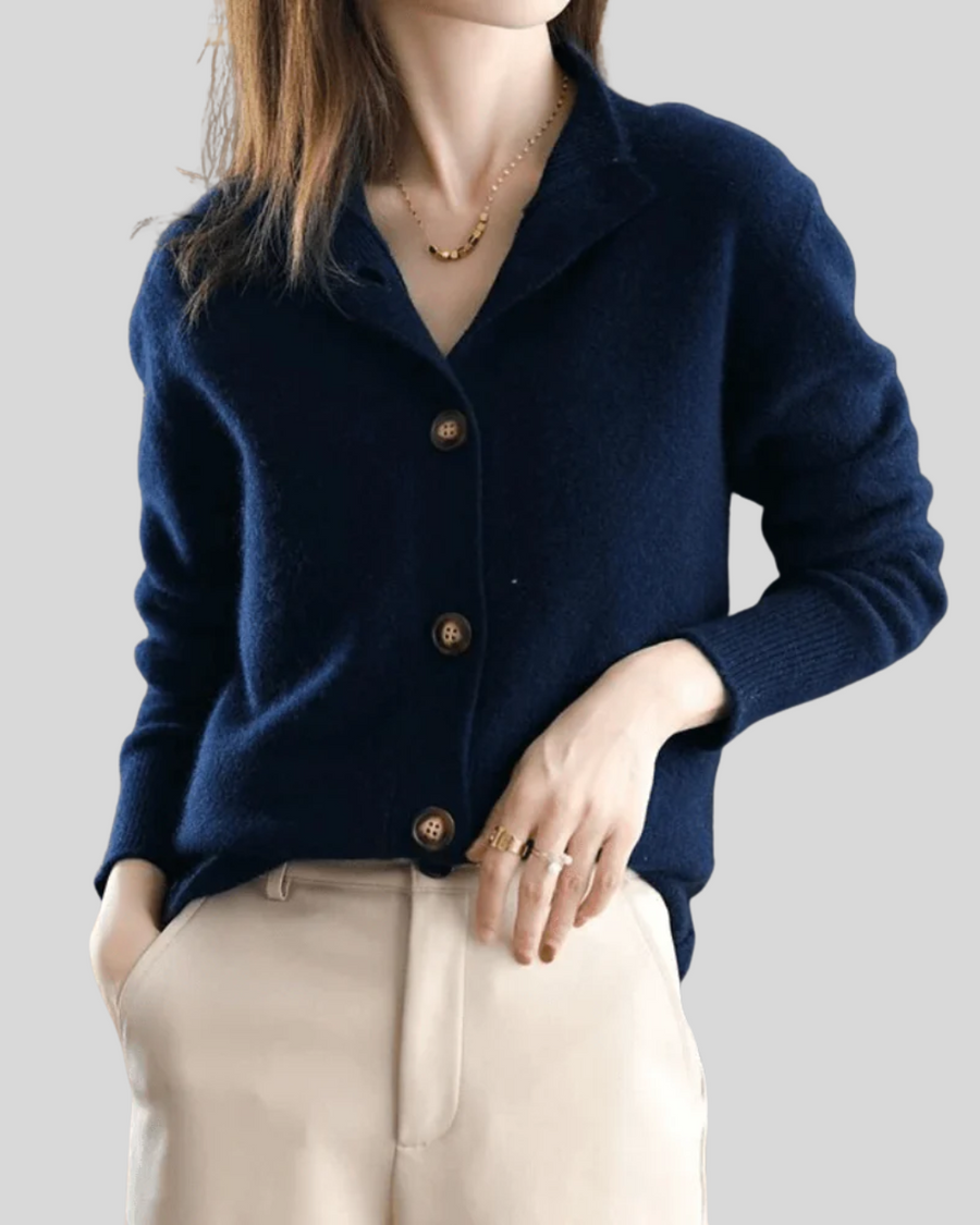 Nadia | Women's Winter Cardigan – Button-Down view 6