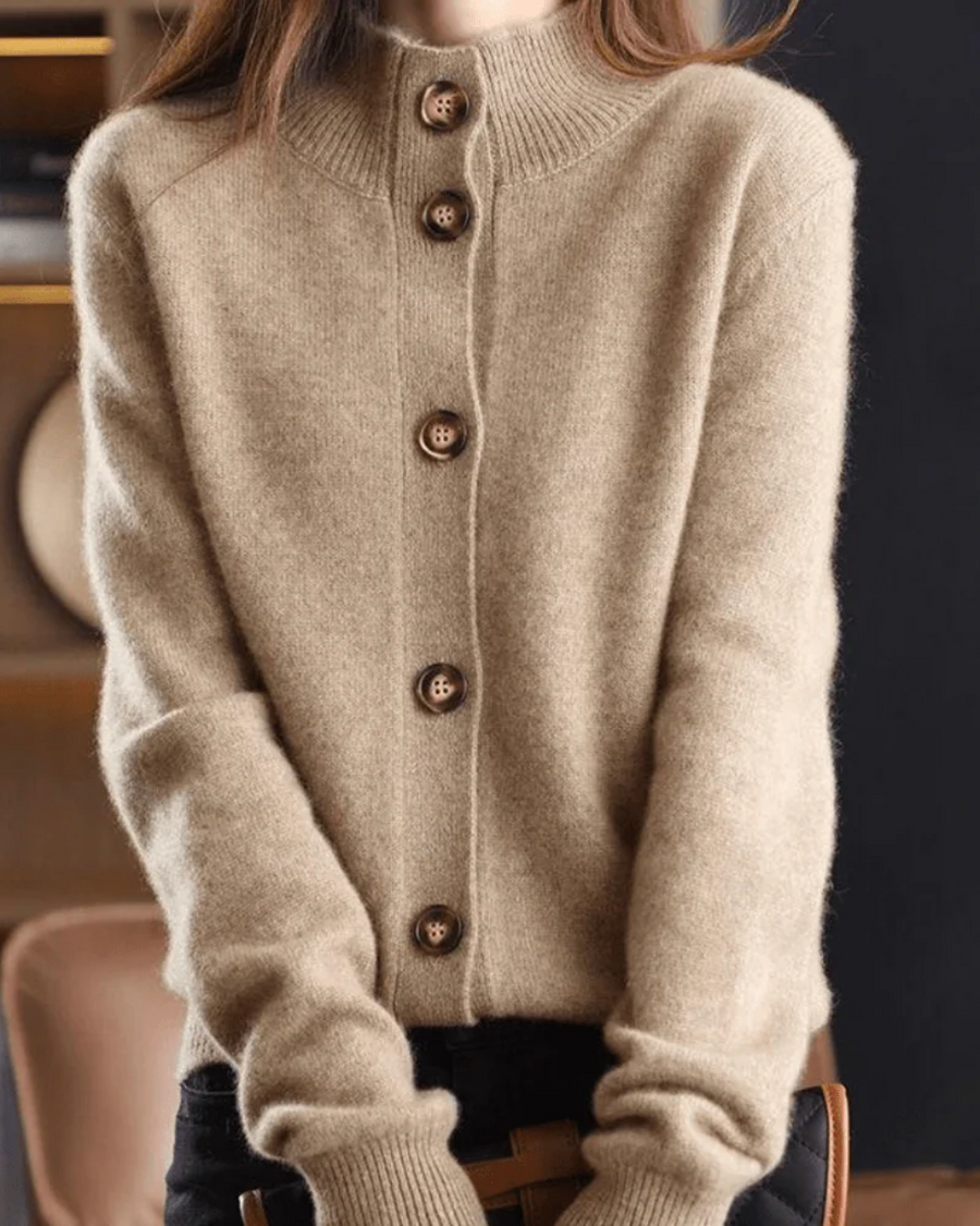 Nadia | Women's Winter Cardigan – Button-Down view 7