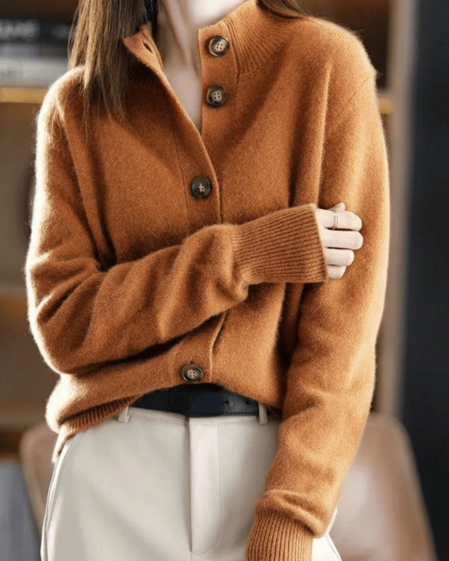 Nadia | Women's Winter Cardigan – Button-Down view 8
