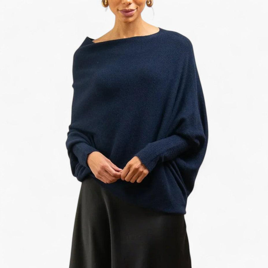 Penelope | Jumper with Off-Shoulder Neckline and Knit Texture view 2
