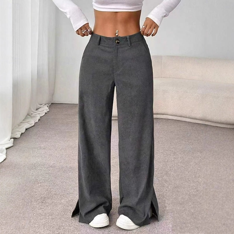 Rebecca | Women's High Waisted Wide Leg Pants – Flowy Dress Trousers view 6