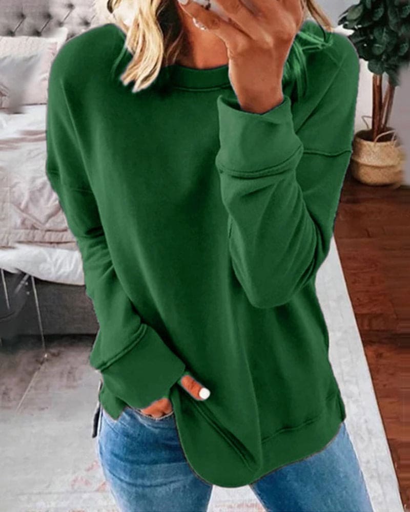 Gilda | Women's Sweatshirt – Relaxed Fit Crew Neck view 10