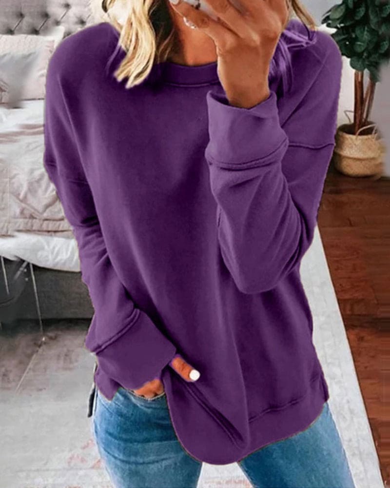 Gilda | Women's Sweatshirt – Relaxed Fit Crew Neck view 11