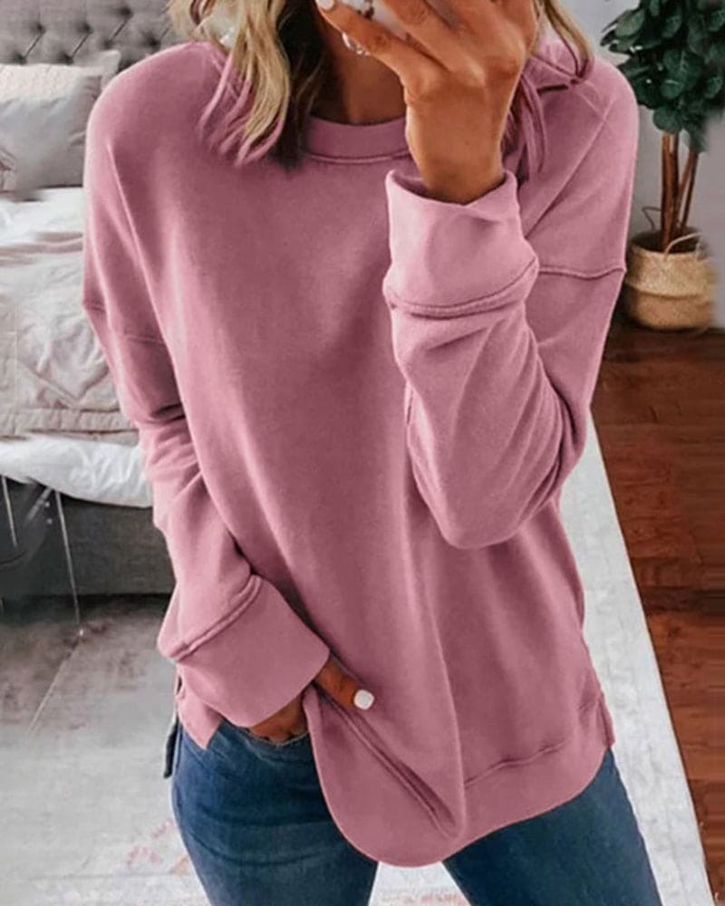 Gilda | Women's Sweatshirt – Relaxed Fit Crew Neck view 4