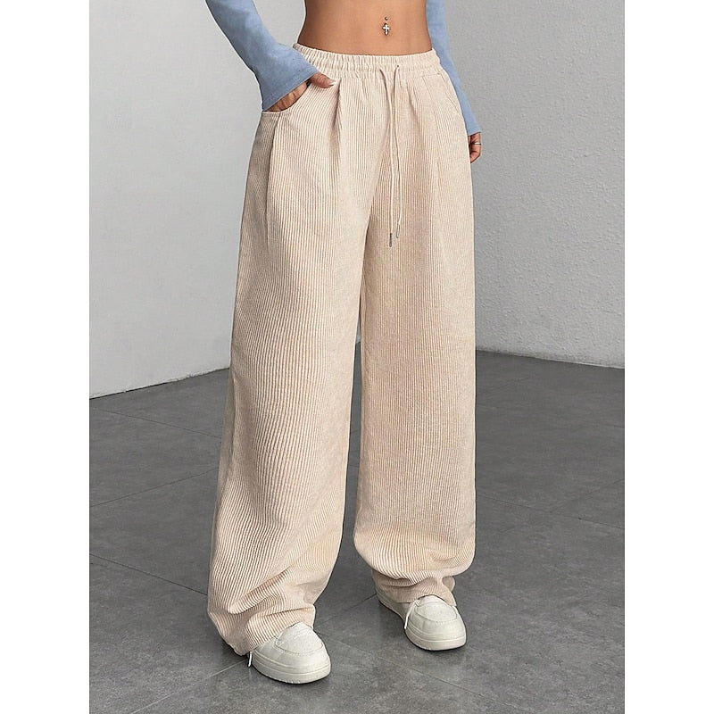 Georgina | Women's Wide Leg Pants – High Waisted Relaxed Palazzo Pants view 9