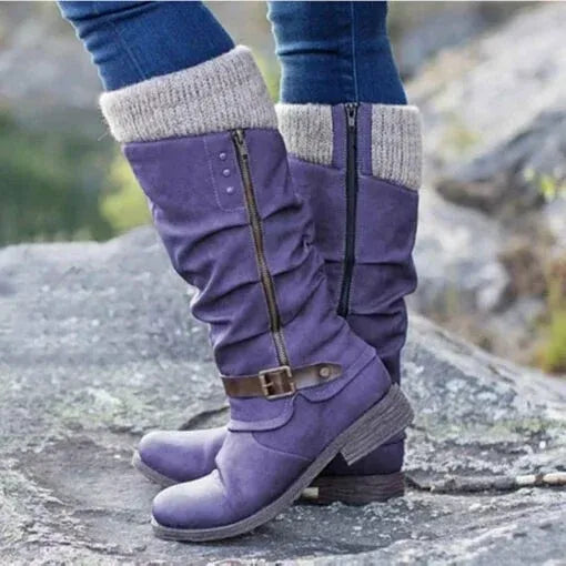 Perdita | Winter Detail Knit Cuff Boots view 2