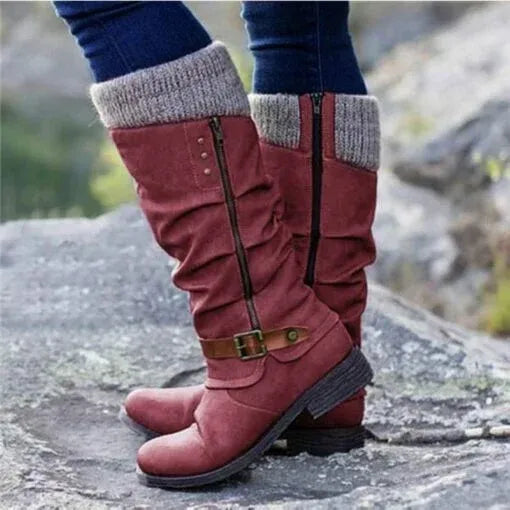 Perdita | Winter Detail Knit Cuff Boots view 4