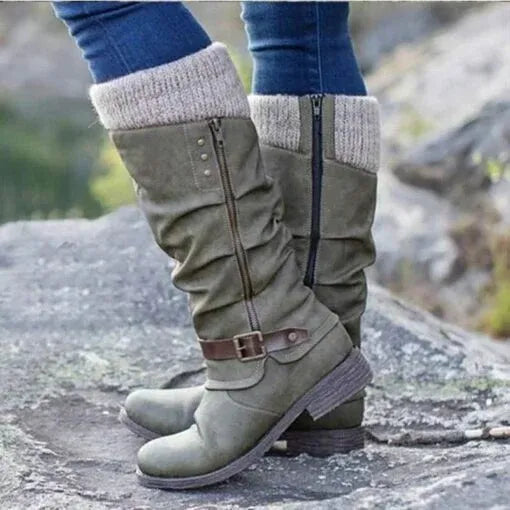 Perdita | Winter Detail Knit Cuff Boots view 5