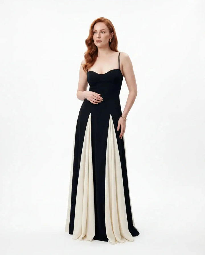 Ani black-and-white maxi dress