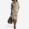 Isabeau | Knit Sweater Dress with Collar
