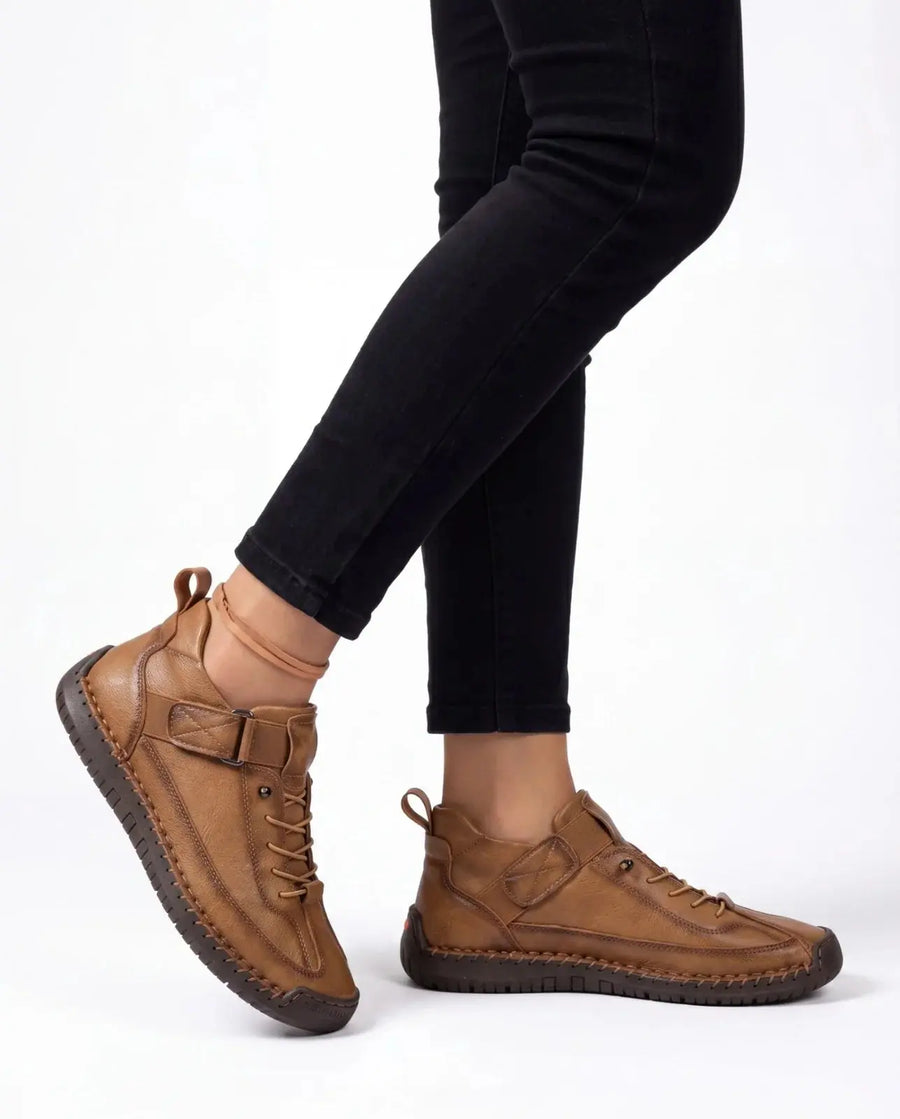 Aria | Hand-Stitched Orthopedic Lace-Up Sneakers view 4
