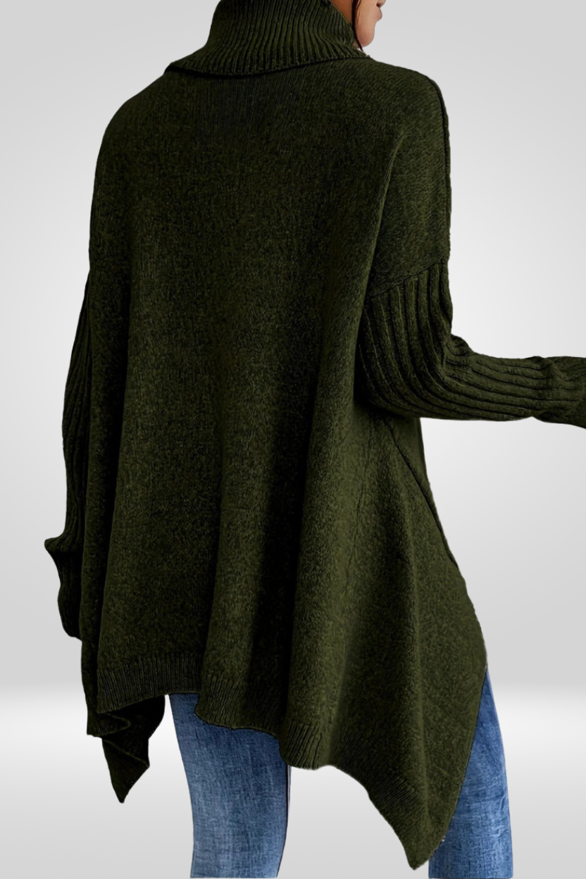 Laurel | Women's Winter Sweater – Oversized Turtleneck, Beige view 15