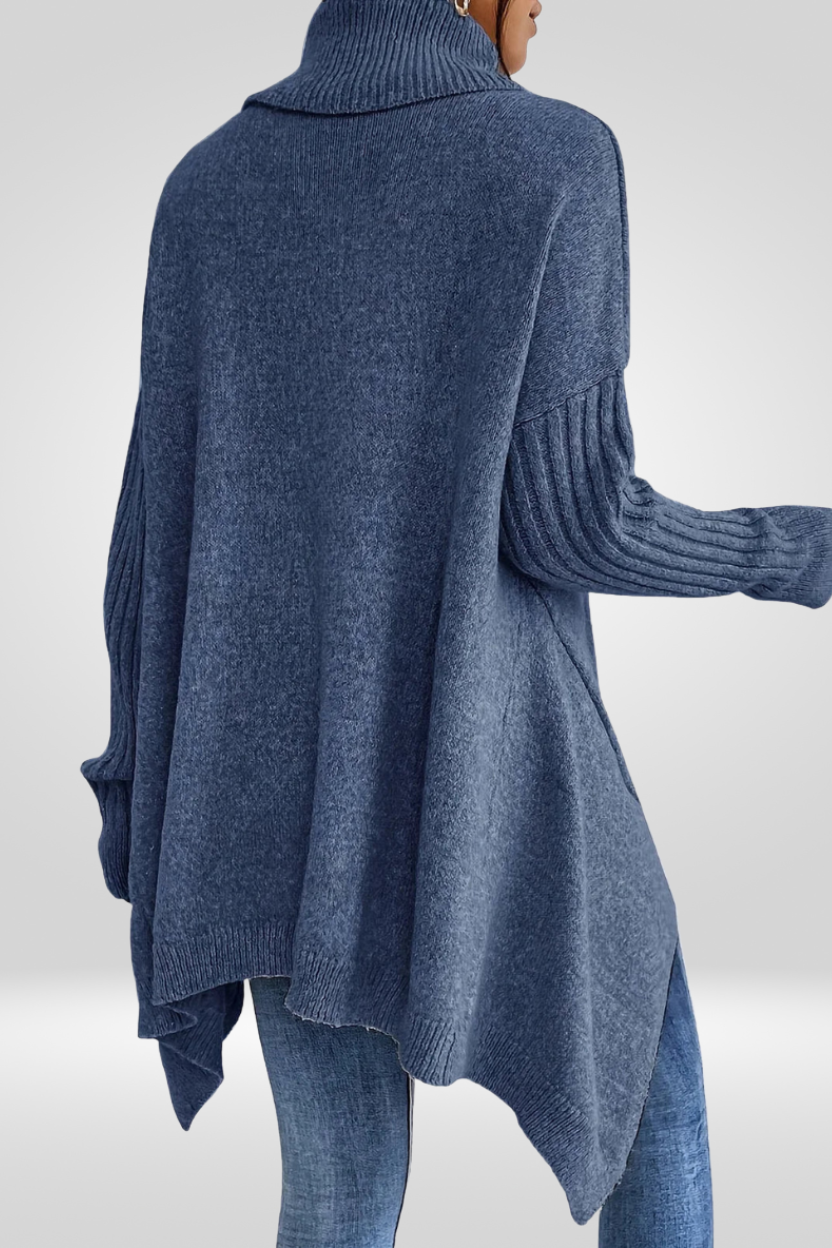Laurel | Women's Winter Sweater – Oversized Turtleneck, Beige view 7