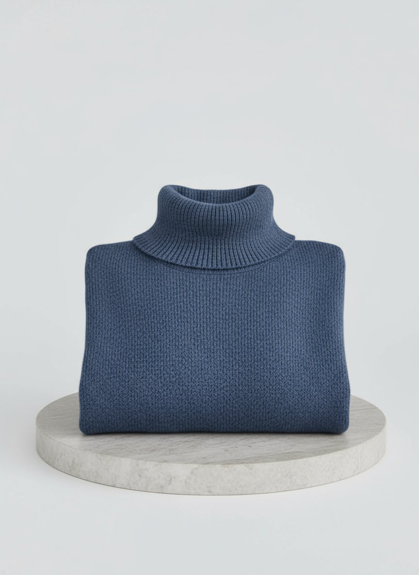 Laurel | Women's Winter Sweater – Oversized Turtleneck, Beige view 9