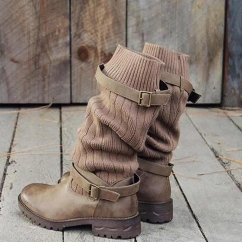 Adeline | Women's Winter Boots – Slouch Knit Shaft view 5