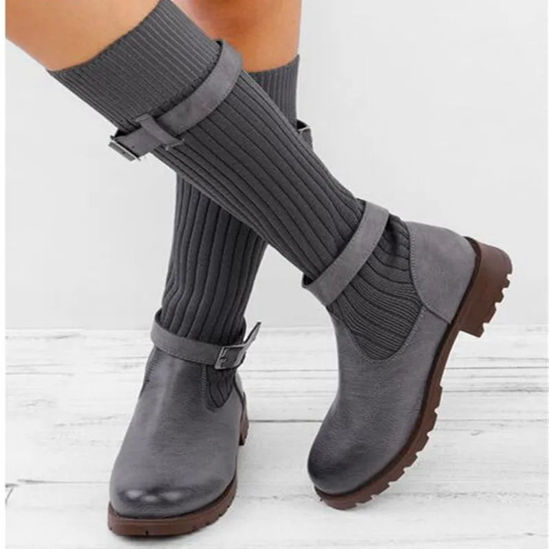 Adeline | Women's Winter Boots – Slouch Knit Shaft view 7