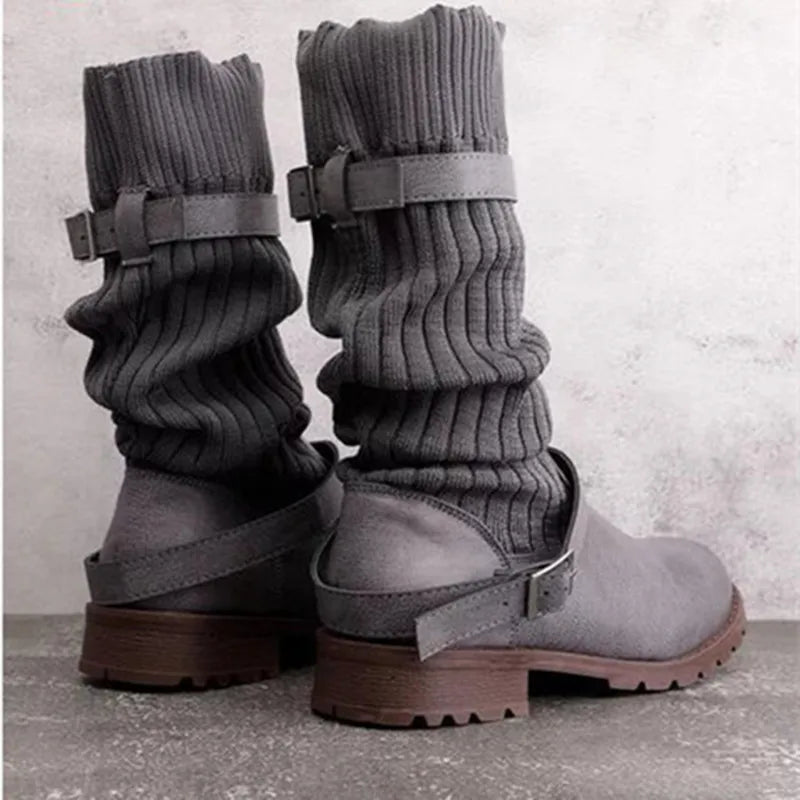 Adeline | Women's Winter Boots – Slouch Knit Shaft view 8