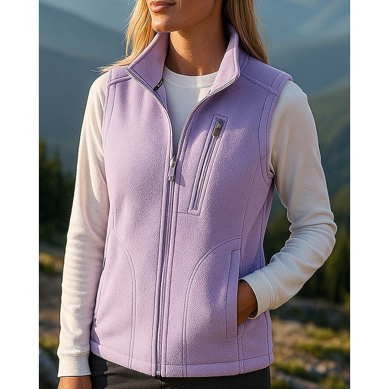 Gillian | Women's Cozy Zip Up Vest – Soft Warm Winter Vest view 3