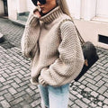 Cordelia | Women's Winter Sweater – Oversized Chunky Knit Turtleneck