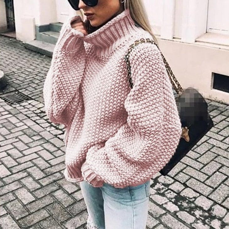 Cordelia | Women's Winter Sweater – Oversized Chunky Knit Turtleneck view 2