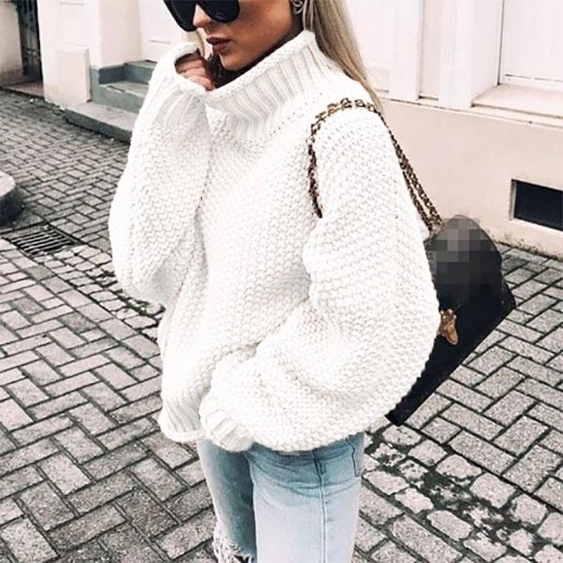 Cordelia | Women's Winter Sweater – Oversized Chunky Knit Turtleneck view 3