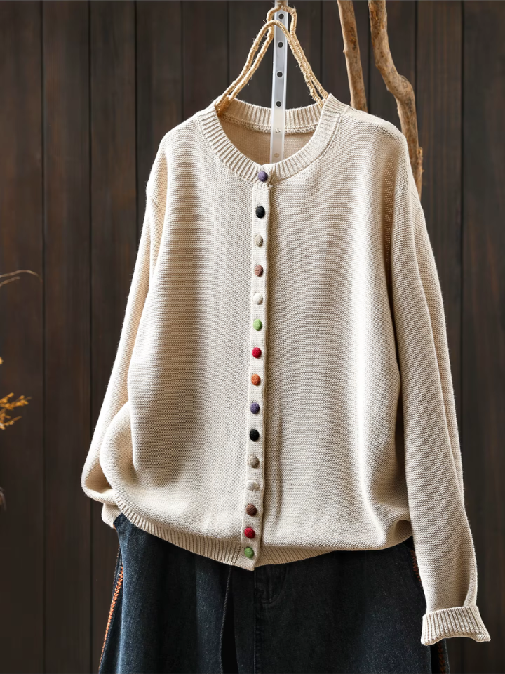 Paloma | Women's Winter Cardigan – Relaxed Fit Button-Up